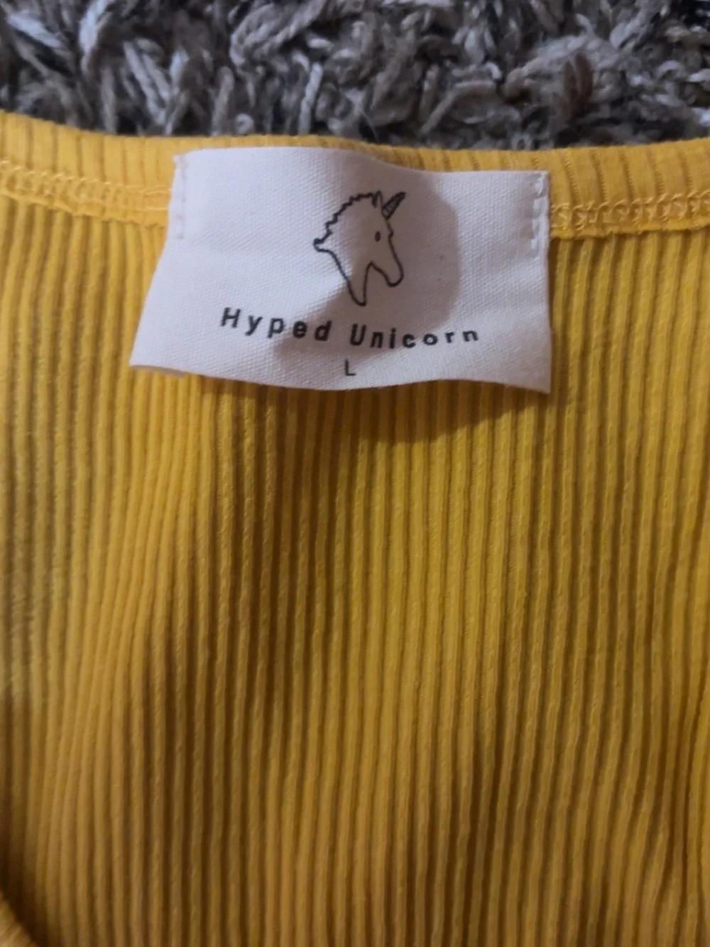 Girls' Yellow Ribbed One-Piece Bodysuit - Picture 2 of 2